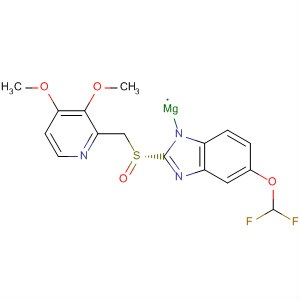 左旋泮托拉唑镁,1H-Benzimidazole,5-(difluoromethoxy)-2-[(R)-[(3,4-dimethoxy-2-pyridinyl)methyl]sulfinyl]-,magnesium salt