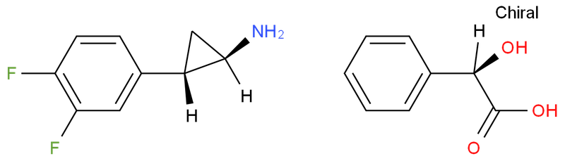 (1R,2S)-2-(3,4-二氟苯基)环丙胺 (R)-扁桃酸盐,(1R,2S)-2-(3,4-Difluorophenyl)cyclopropanaminium (2R)-hydroxy(phenyl)ethanoate