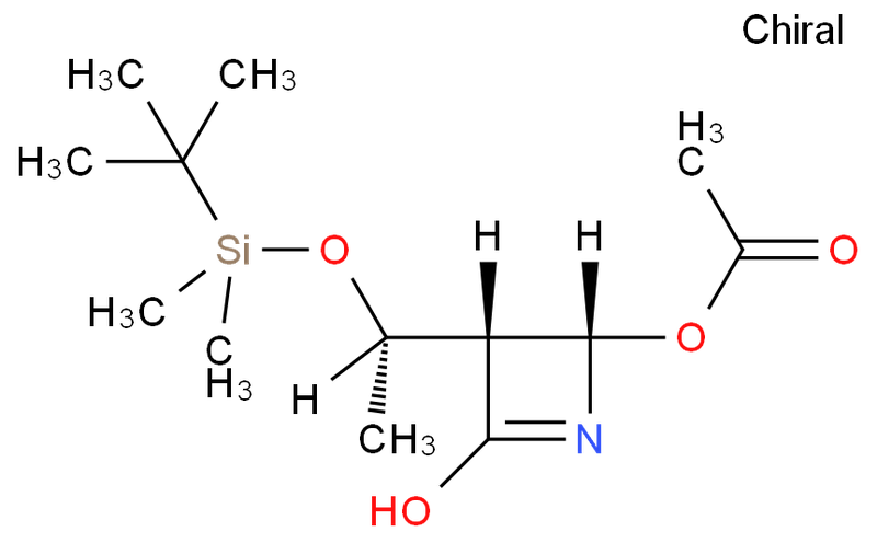 4-乙酰氧基氮杂环丁酮,(2S,3R)-3-((R)-1-(tert-butyldimethylsilyloxy)ethyl)-4-oxoazetidin-2-yl acetate；