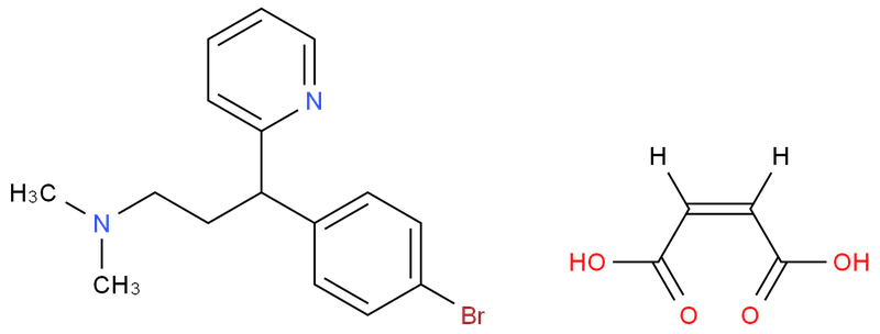 马来酸溴苯那敏  980-71-2 货到付款 假一赔十,Brompheniramine hydrogen maleate
