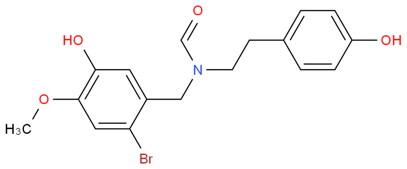 N-（4－羟基苯乙基）-N-（2-溴-5-羟基-4-甲氧基苄基）甲酰胺