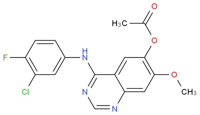 4-(3-氯-4-氟苯氨基)-7-甲氧基喹唑啉-6-醋酸盐