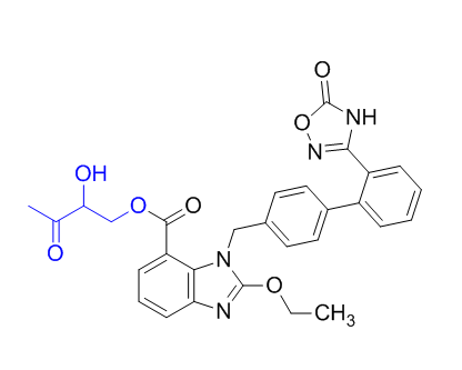 美阿沙坦钾杂质06,1-hydroxy-3-oxobutan-2-yl 2-ethoxy-1-((2'-(5-oxo-4,5-dihydro-1,2, 4-oxadiazol-3-yl)-[1,1'-biphenyl]-4-yl)methyl)-1H-benzo[d]imidazole-7-carboxylate