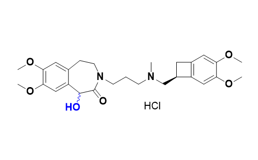 伊伐布雷定杂质25,3-(3-((((S)-3,4-dimethoxybicyclo[4.2.0]octa-1(6),2,4-trien-7-yl)methyl)(methyl)amino)propyl)-1-hydroxy-7,8-dimethoxy-1,3,4,5-tetrahydro-2H-benzo[d]azepin-2-one hydrochloride
