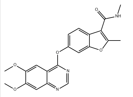 HMPL-013,6-(6,7-dimethoxyquinazolin-4-yloxy)-N,2-dimethylbenzofuran-3-carboxamide