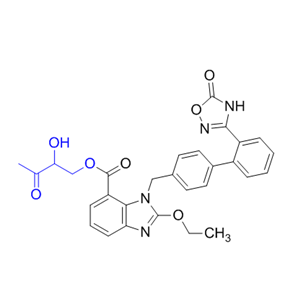 美阿沙坦钾杂质06,1-hydroxy-3-oxobutan-2-yl 2-ethoxy-1-((2