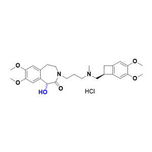 伊伐布雷定杂质25,3-(3-((((S)-3,4-dimethoxybicyclo[4.2.0]octa-1(6),2,4-trien-7-yl)methyl)(methyl)amino)propyl)-1-hydroxy-7,8-dimethoxy-1,3,4,5-tetrahydro-2H-benzo[d]azepin-2-one hydrochloride