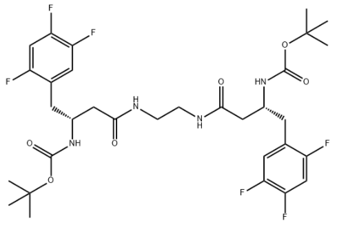 西格列汀杂质8,2,6,9,13-Tetraazatetradecanedioic acid, 5,10-dioxo-3,12-bis[(2,4,5-trifluorophenyl)methyl]-, 1,14-bis(1,1-dimethylethyl) ester, (3R,12R)-