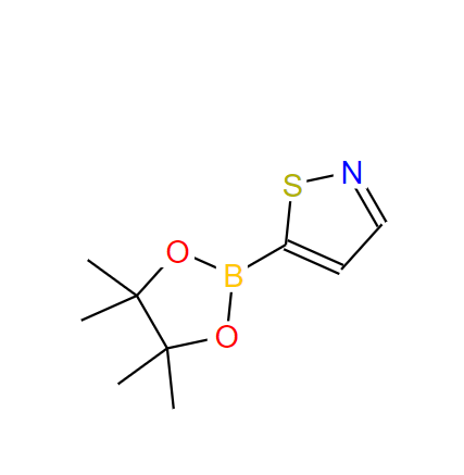 5-(4,4,5,5-四甲基-1,3,2-二氧硼戊环-2-基)异噻唑,5-(4,4,5,5-Tetramethyl-1,3,2-dioxaborolan-2-yl)isothiazole