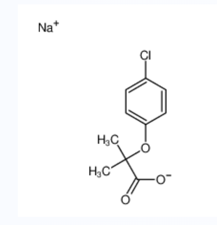 2-(4-氯苯氧基)-2-甲基丙酸鈉,sodium,2-(4-chlorophenoxy)-2-methylpropanoate