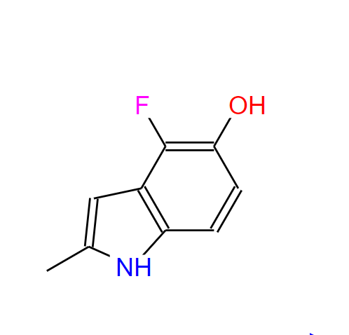 4-氟-5-羟基-2-甲基吲哚,4-Fluoro-5-hydroxy-2-methylindole