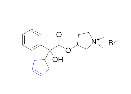 格隆溴銨雜質(zhì)08,3-(2-(cyclopent-3-en-1-yl)-2-hydroxy-2-phenylacetoxy)-1,1-dimethylpyrrolidin-1-ium bromide