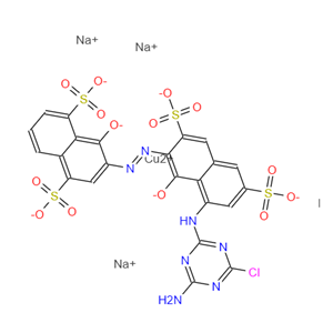 C.I.活性蓝13,copper,tetrasodium,5-[(4-amino-6-chloro-1,3,5-triazin-2-yl)amino]-4-oxido-3-[(1-oxido-4,8-disulfonatonaphthalen-2-yl)diazenyl]naphthalene-2,7-disulfonate