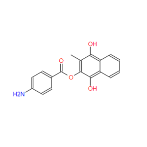 1,4-二羟基-3-甲基-2-萘基4-氨基苯甲酸酯,(1,4-dihydroxy-3-methylnaphthalen-2-yl) 4-aminobenzoate