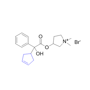 格隆溴銨雜質(zhì)08,3-(2-(cyclopent-3-en-1-yl)-2-hydroxy-2-phenylacetoxy)-1,1-dimethylpyrrolidin-1-ium bromide