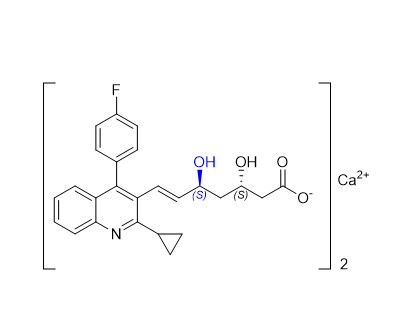 匹伐他汀杂质05,monocalcium bis[(3S,5S,E)-7-(2-cyclopropyl-4-(4-fluorophenyl) quinolin-3-yl)-3,5-dihydroxyhept-6-enoate]