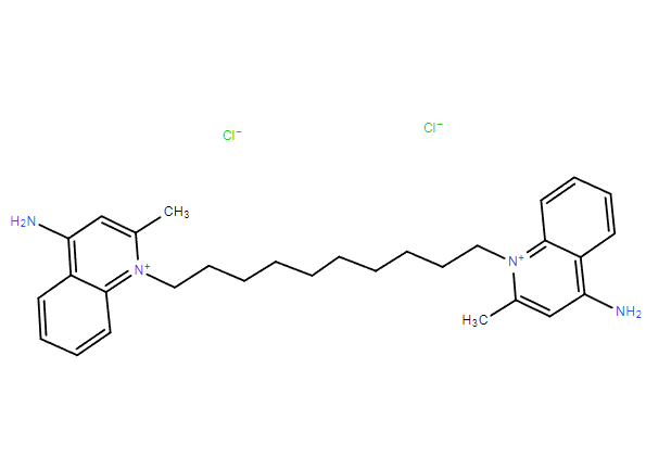 1,1'-(癸烷-1,10-二基)双(4-氨基-2-甲基喹啉-1-ium) 氯化物,1,1'-(Decane-1,10-diyl)bis(4-amino-2-methylquinolin-1-ium) chloride