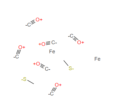 carbon monoxide,iron,methanethiolate,carbon monoxide,iron,methanethiolate