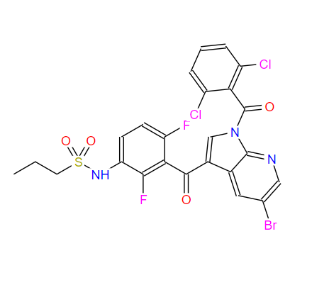 维罗非尼中间体,1-PropanesulfonaMide, N-[3-[[5-broMo-1-(2,6-dichlorobenzoyl)-1H-pyrrolo[2,3-b]pyridin-3-yl]carbonyl]-2,4-difluorophenyl]-