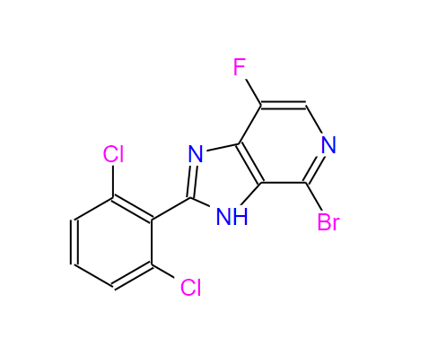 4-溴-2-(2,6-二氯苯基)-7-氟-1H-咪唑并[4,5-c]吡啶,4-Bromo-2-(2,6-dichlorophenyl)-7-fluoro-1H-imidazo[4,5-c]pyridine