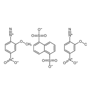2-甲氧基-4-硝基-苯重氮1,5-萘二磺酸盐(2:1)