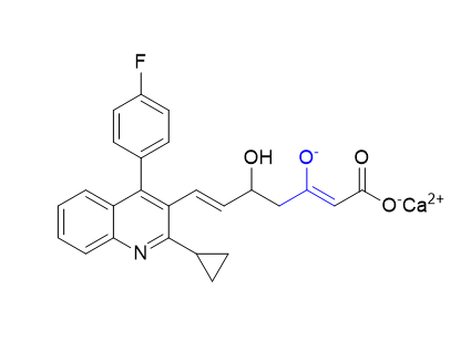 匹伐他汀雜質(zhì)21,calcium (S,2Z,6E)-7-(2-cyclopropyl-4-(4-fluorophenyl)quinolin-3-yl)-5-hydroxy-3-oxidohepta-2,6-dienoate