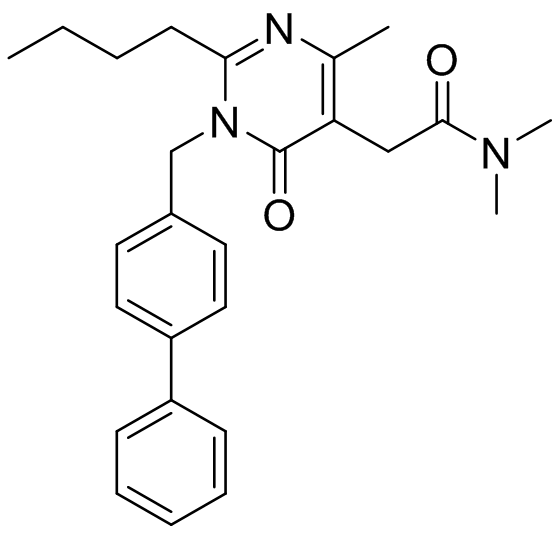 5-Pyrimidineacetamide, 1-([1,1'-biphenyl]-4-ylmethyl)-2-butyl-1,6-dihydro-N,N,4-trimethyl-6-oxo-