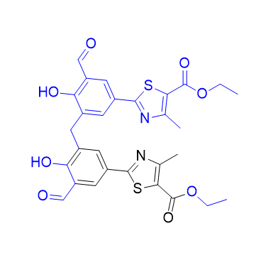 非布索坦杂质82,diethyl 2,2'-(methylenebis(5-formyl-4-hydroxy-3,1-phenylene))bis(4-methylthiazole-5-carboxylate)