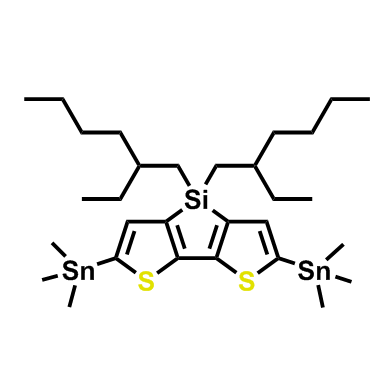 4,4'-双(2-乙基己酯 )-5,5'-双(三甲基锡)-噻吩[3,2-B:2,3-D]硅杂环戊二烯,4,4'-Bis(2-ethyl-hexyl)-5,5'-bis(triMethyltin)-dithieno[3,2-b:2,3-d]silole