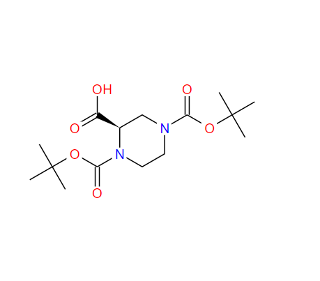 (R)-1-N-BOC-4-N-BOC-哌嗪-2-甲酸,(R)-1-N-BOC-4-N-BOC-PIPERAZINE-2-CARBOXYLIC ACID