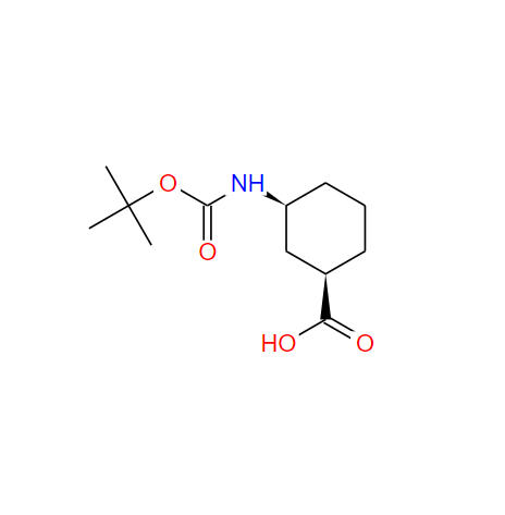 顺-3-(叔丁氧羧氨基)环己基甲酸,BOC-(+/-)-CIS-3-AMINOCYCLOHEXANE-1-CARBOXYLIC ACID