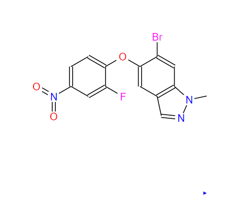 6-溴-5-(2-氟-4-硝基苯氧基)-1-甲基-1H-吲唑,6-broMo-5-(2-fluoro-4-nitrophenoxy)-1-Methyl-1H-indazole