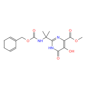 2-(2-(苄氧基羰基氨基)丙-2-基)-5-羟基-6-氧代-1,6-二氢嘧啶-4-甲酸甲酯,4-PYRIMIDINECARBOXYLIC ACID, 1,6-DIHYDRO-5-HYDROXY-2-[1-METHYL-1-[[(PHENYLMETHOXY)CARBONYL]AMINO]ETHYL]-6-OXO-, METHYL ESTER