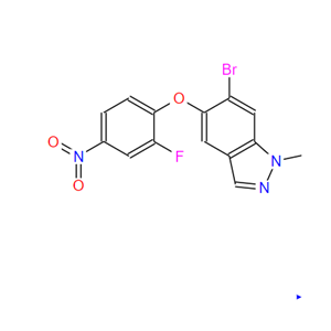6-溴-5-(2-氟-4-硝基苯氧基)-1-甲基-1H-吲唑