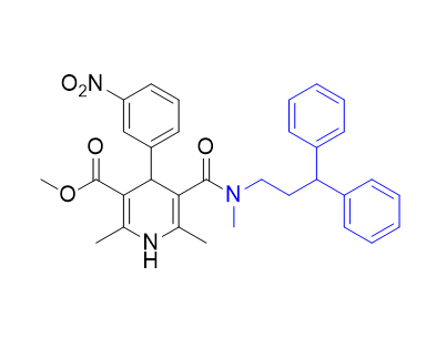 乐卡地平杂质05,methyl 5-((3,3-diphenylpropyl)(methyl)carbamoyl)-2,6-dimethyl-4-(3-nitrophenyl)-1,4-dihydropyridine-3-carboxylate