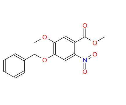 4-苄氧基-5-甲氧基-2-硝基苯甲酸甲酯,Methyl 4-(benzyloxy)-5-methoxy-2-nitrobenzoate