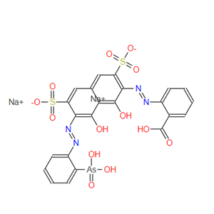 氢 2-[[7-[（2-交火苯基）偶氮]-1，8-二羟基-3，6-二磺酸二钠-2-萘基]偶氮]苯甲酸酯,disodium hydrogen 2-[[7-[(2-arsonophenyl)azo]-1,8-dihydroxy-3,6-disulphonato-2-naphthyl]azo]benzoate