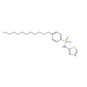 4-十二烷基-N-(1,3,4-噻二唑-2-基)苯磺酰胺,PHT-427