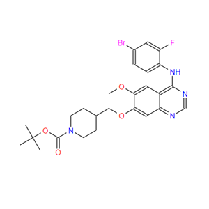 4-[[[4-[(4-溴-2-氟苯基)氨基]-6-甲氧基-7-喹唑啉基]氧基]甲基]-1-哌啶羧酸叔丁酯,tert-Butyl 4-(((4-((4-bromo-2-fluorophenyl)amino)-6-methoxyquinazolin-7-yl)oxy)methyl)piperidine-1-carboxylate