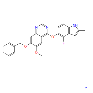 7-(苄氧基)-4-(4-氟-2-甲基-1H-吲哚-5-基氧基)-6-甲氧基喹唑啉