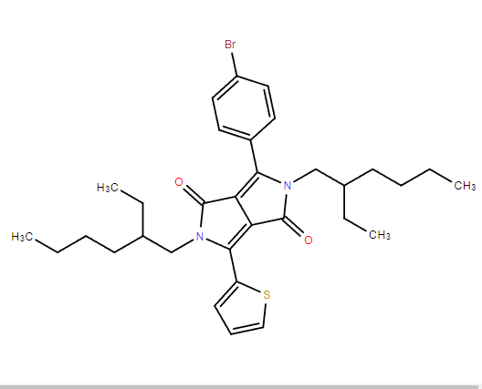 3-(4-溴苯基)-2,5-双(2-乙基己基)-2,5-二氢-6-(2-噻吩基)吡咯并[3,4-C]吡咯-1,4-二酮,3-(5-BroMo-2-thienyl)-2,5-bis(2-ethylhexyl)-2,5-dihydro-6-(2-thienyl)pyrrolo[3,4-c]pyrrole-1,4-dione