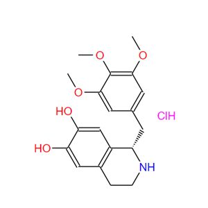 (S)-1,2,3,4-四氢-1-[(3,4,5-三甲氧基苯基)甲基]-6,7-异喹啉二醇盐酸盐,(S)-1,2,3,4-tetrahydro-6,7-dihydroxy-1-(3,4,5-trimethoxybenzyl)isoquinolinium chloride