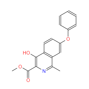 1-甲-4-羥基-7-苯氧基異喹啉-3-甲酸甲酯,4-Hydroxy-1-methyl-7-phenoxy-3-isoquinolinecarboxylic acid methyl ester