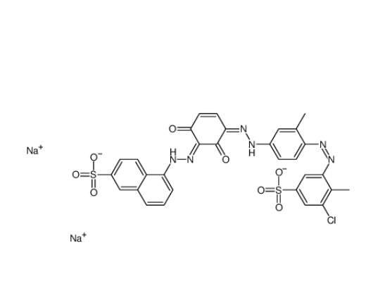 disodium,5-[2-[5-[[4-[(3-chloro-2-methyl-5-sulfonatophenyl)diazenyl]-3-methylphenyl]hydrazinylidene],disodium,5-[2-[5-[[4-[(3-chloro-2-methyl-5-sulfonatophenyl)diazenyl]-3-methylphenyl]hydrazinylidene]-2,6-dioxocyclohex-3-en-1-ylidene]hydrazinyl]naphthalene-2-sulfonate