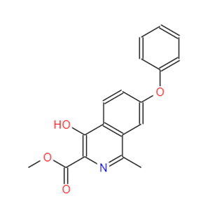 1-甲-4-羟基-7-苯氧基异喹啉-3-甲酸甲酯,4-Hydroxy-1-methyl-7-phenoxy-3-isoquinolinecarboxylic acid methyl ester