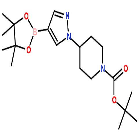 1-(1-叔丁氧羰基哌啶-4-基)吡唑-4-硼酸频那醇酯,Tert-Butyl 4-[4-(4,4,5,5-tetramethyl-1,3,2-dioxaborolan-2-yl)-1H-pyrazol-1-yl]piperidine-1-carboxylate
