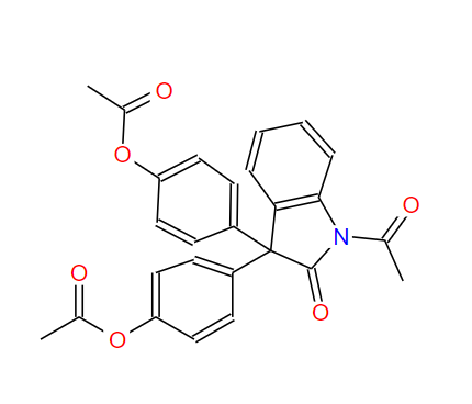 三醋酚丁,4,4'-(1-acetyl-2-oxoindolin-3-ylidene)diphenyl di(acetate)