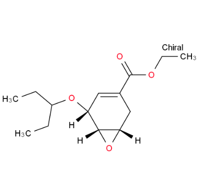 磷酸奧斯他韋環(huán)氧物,(1S,5R,6S)-Ethyl 5-(pentan-3-yl-oxy)-7-oxa-bicyclo[4.1.0]hept-3-ene-3-carboxylate