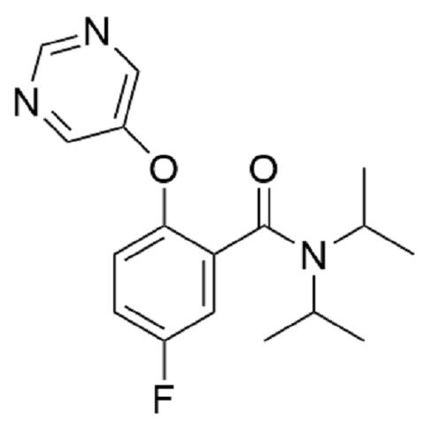 5-氟-N,N-二异丙基-2-(嘧啶-5-基氧基)苯甲酰胺,5-Fluoro-N,N-diisopropyl-2-(pyrimidin-5-yloxy)benzamide