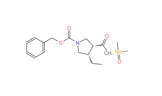 [2-[(3R,4S)-4-乙基-1-[(苯基甲氧基)羰基]-3-吡咯烷基]-2-氧代乙基]二甲基-亚砜内盐,[2-[(3R,4S)-4-ethyl-1-[(phenylmethoxy)carbonyl]-3-pyrrolidinyl]-2-oxoethyl]dimethyl-Sulfoxonium inner salt